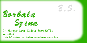 borbala szina business card